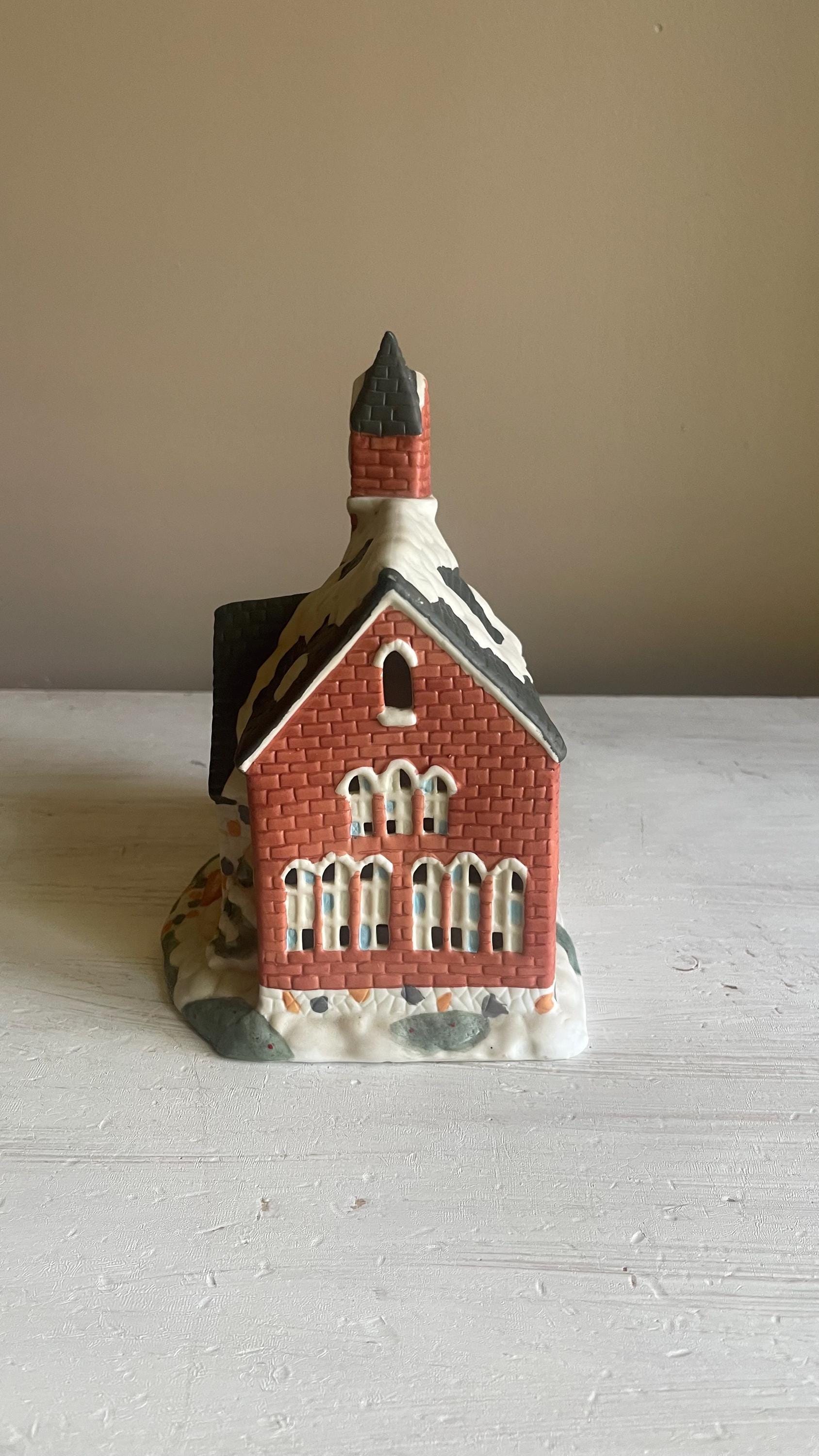 Dickens Collectibles Victorian Church | Lighted Porcelain Christmas Village House