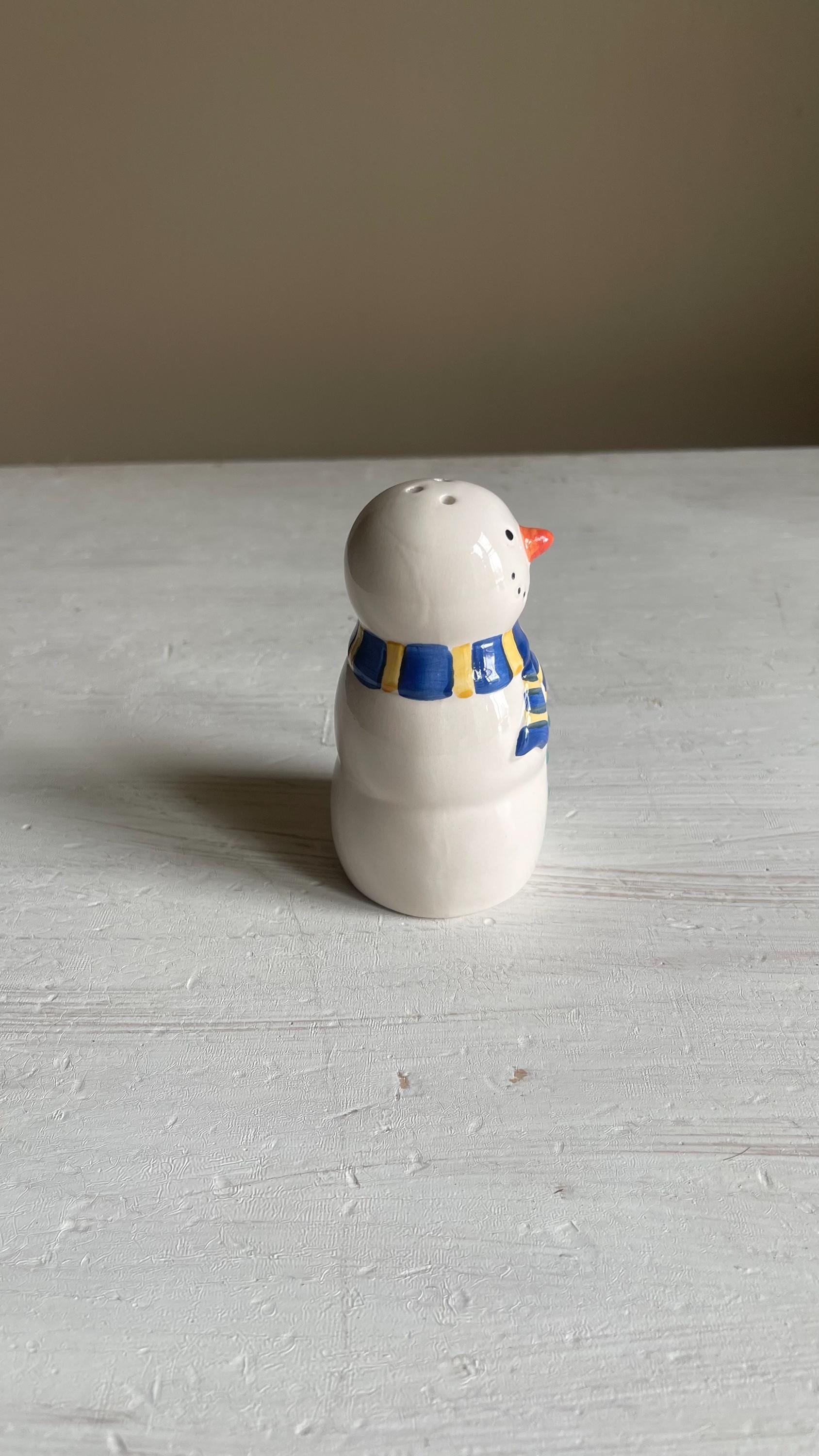Vintage Snowman Salt & Pepper Shakers | Christmas Kitchen Decor