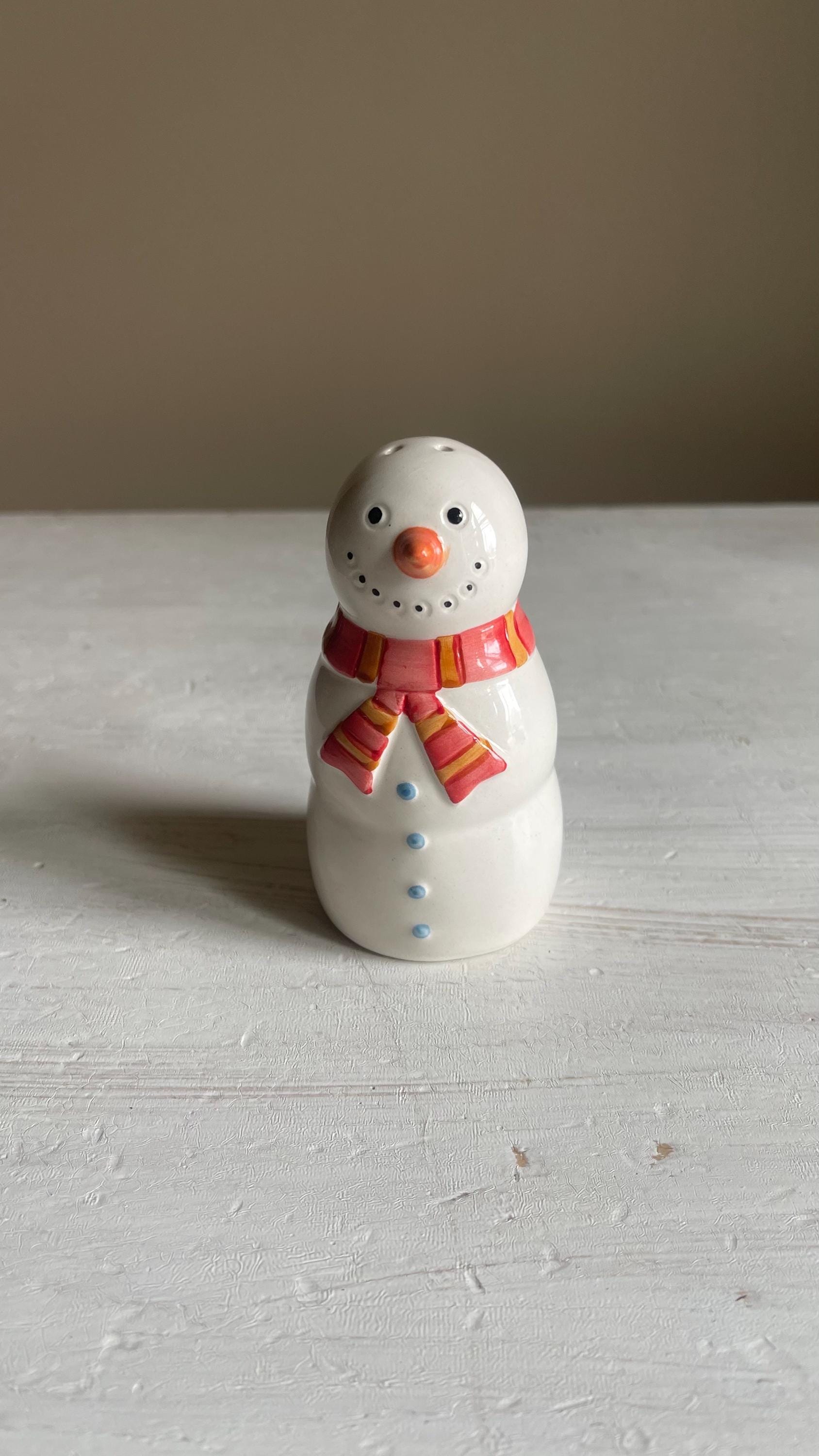 Vintage Snowman Salt & Pepper Shakers | Christmas Kitchen Decor