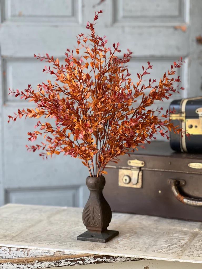 Faux Autumn Greenery - 20 Inch Embers Bush