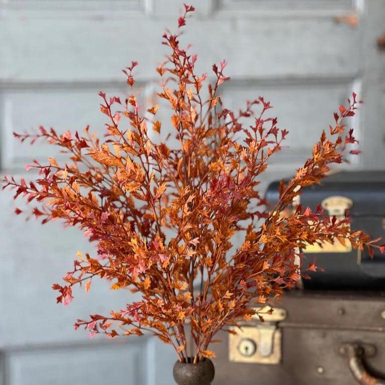 Faux Autumn Greenery - 20 Inch Embers Bush
