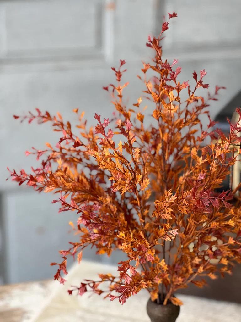 Faux Autumn Greenery - 20 Inch Embers Bush