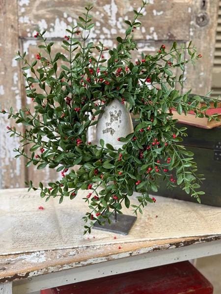 Holly and Berry Winter Wreath - 20 Inch Christmas Wreath