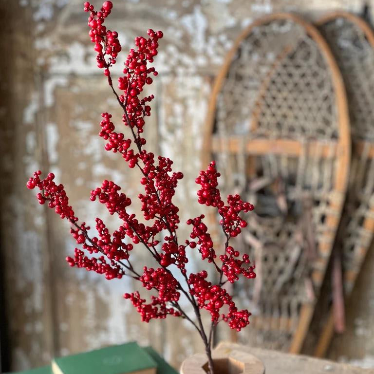 Red Berry Spray - 35 Inch