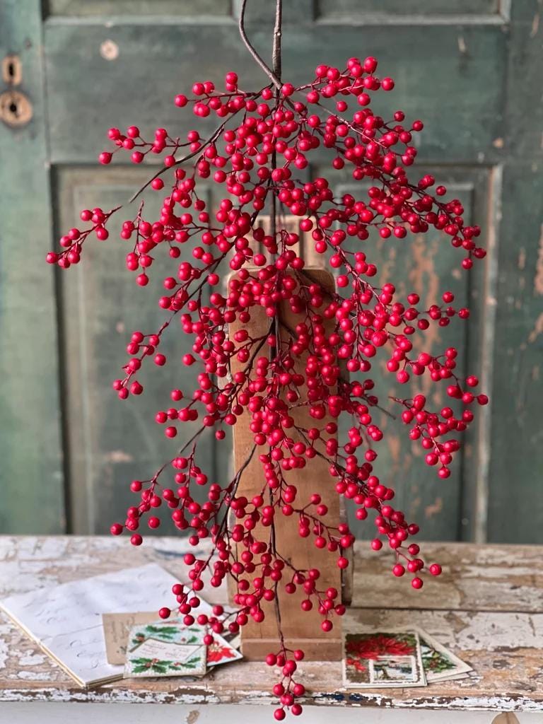 Christmas Weatherproof Berry Drop - 31 Inch Berry Swag