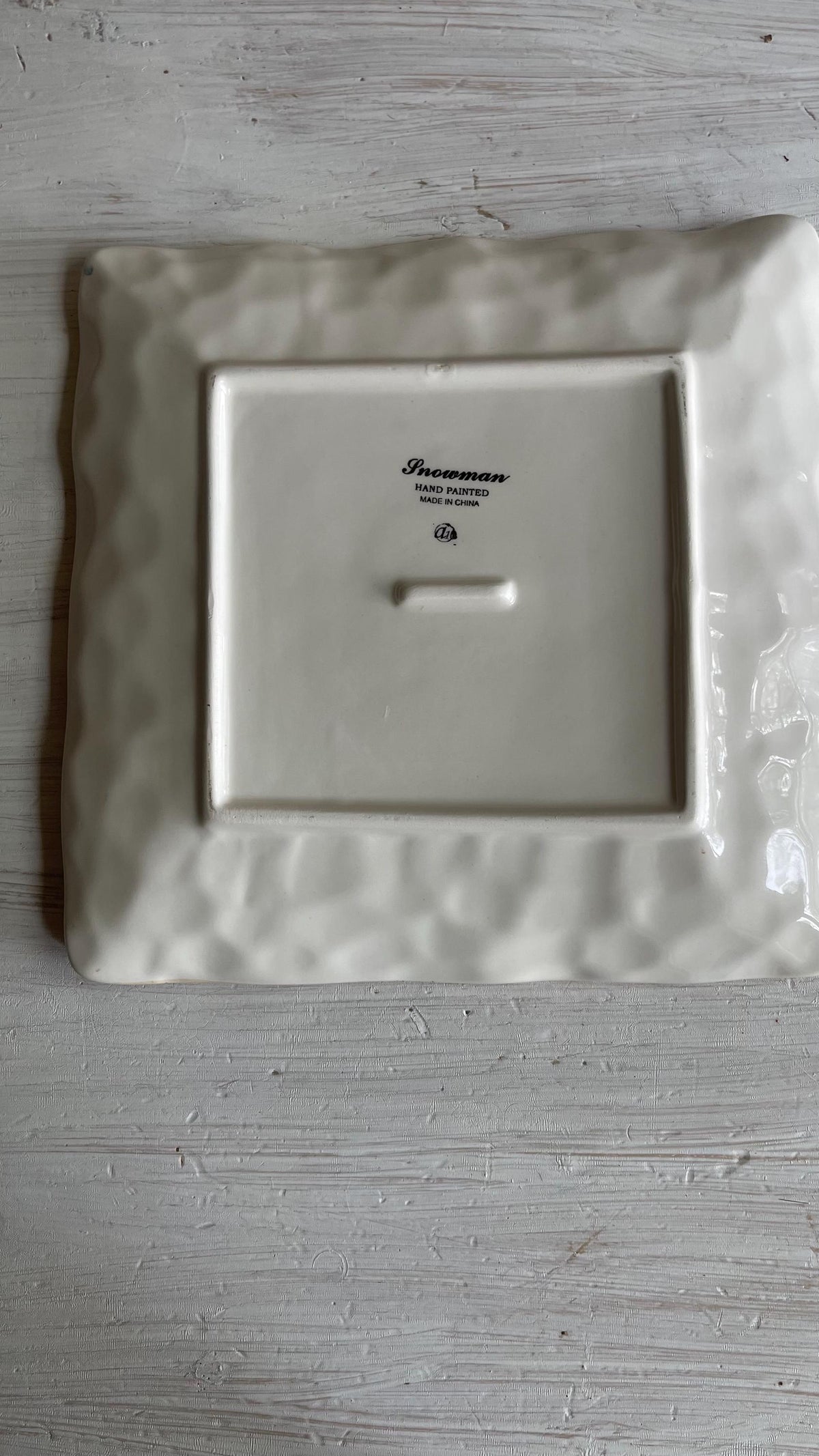 Vintage Snowman Cookie Plate: Maxcera Snowman Plate