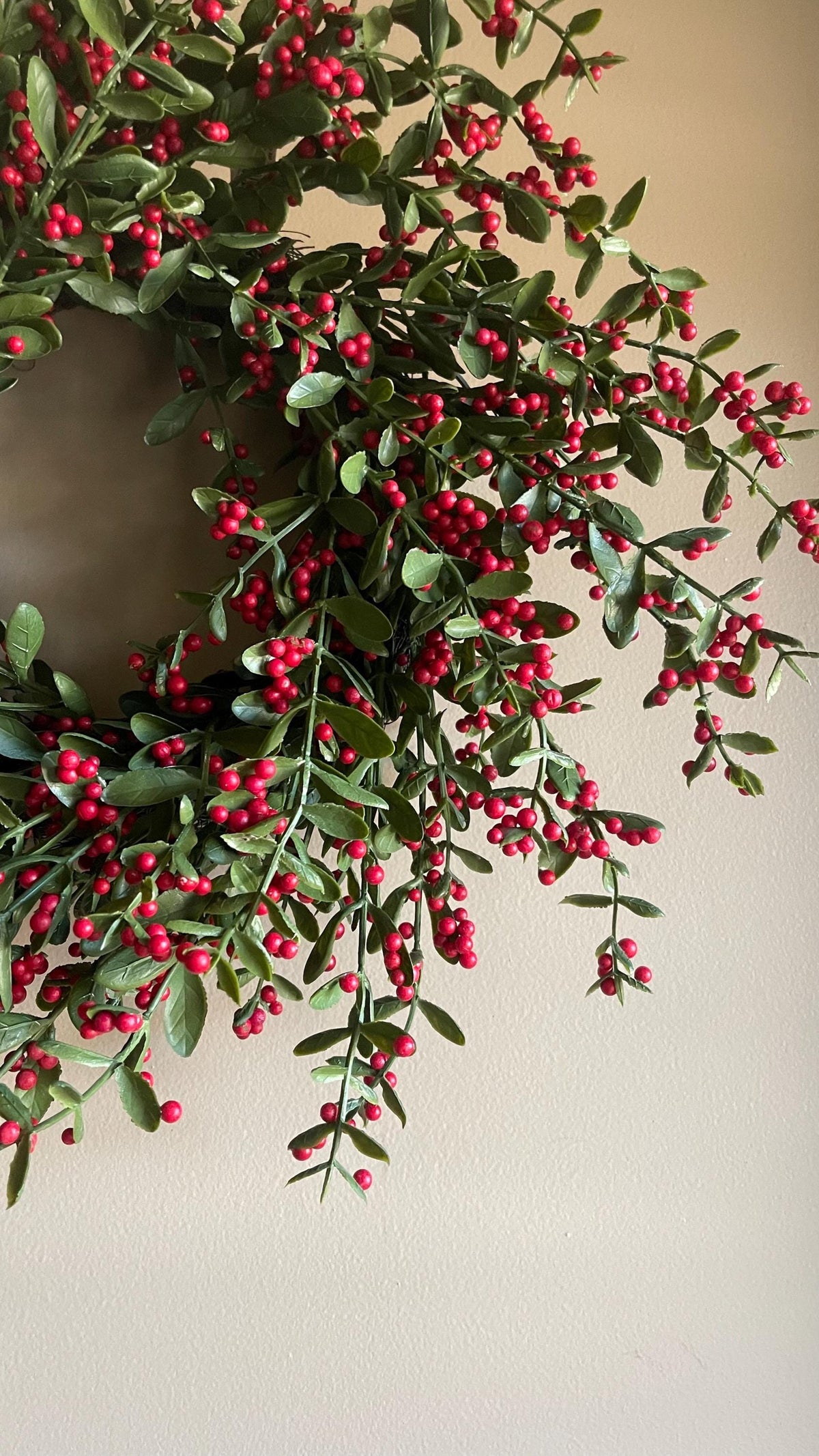 Holly and Berry Winter Wreath - 20 Inch Christmas Wreath