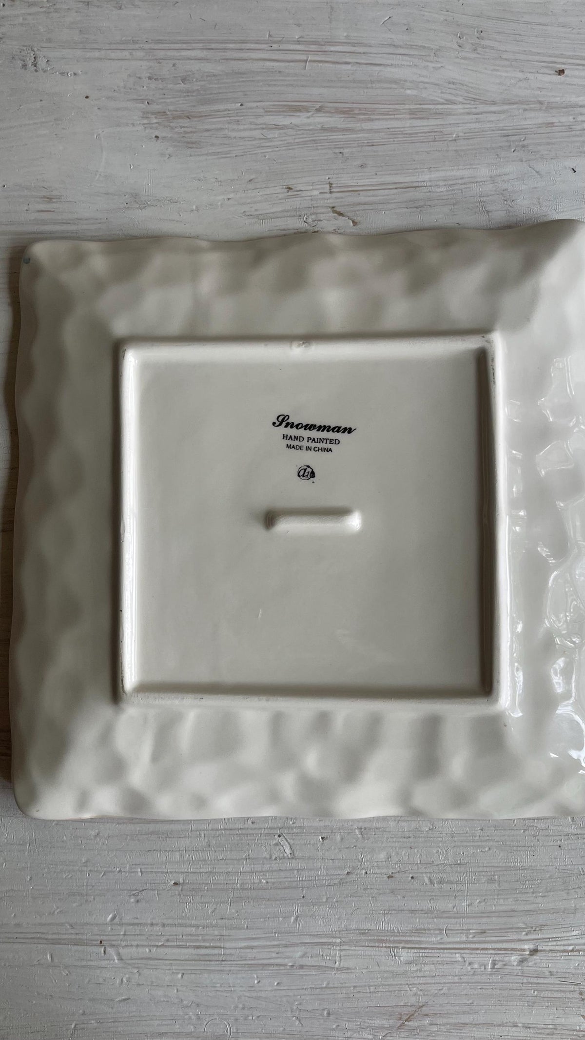 Vintage Snowman Cookie Plate: Maxcera Snowman Plate
