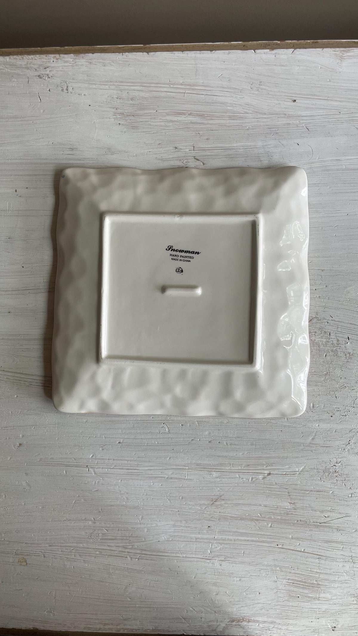 Vintage Snowman Cookie Plate: Maxcera Snowman Plate