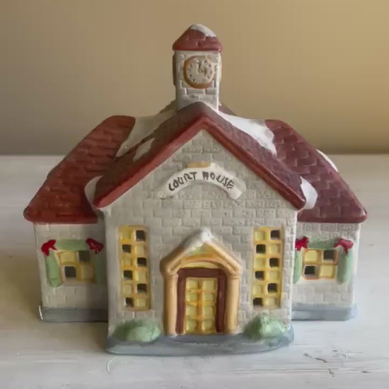 Americana Christmas Village Court House | Vintage Christmas Village | Christmas Village House | Christmas House | Americana Village