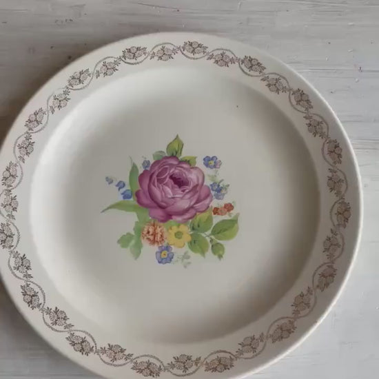 Vintage Royal China Daisy Ann Serving Plate - 1950s Kitchen Decor