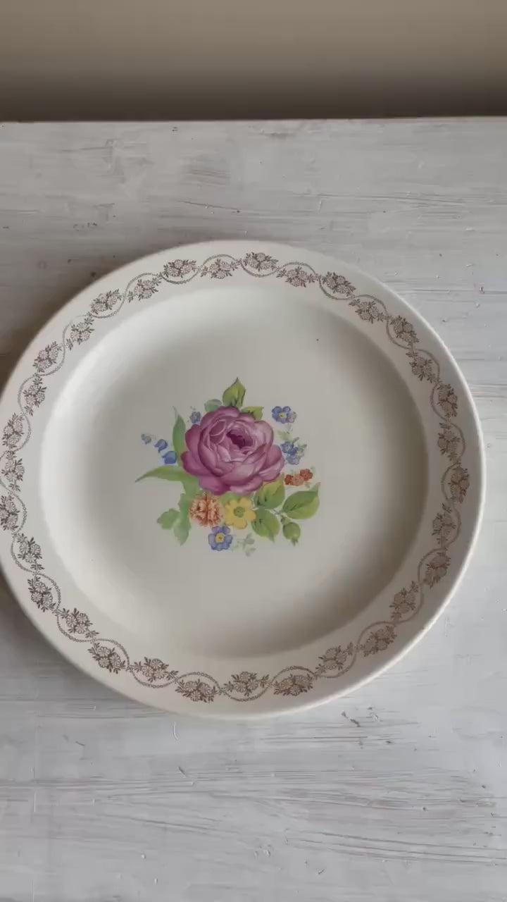 Vintage Royal China Daisy Ann Serving Plate - 1950s Kitchen Decor