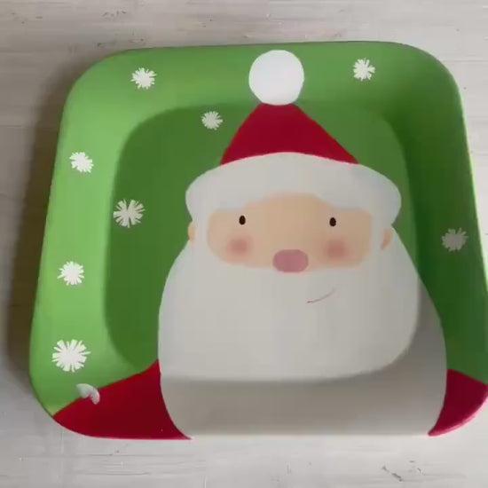 Vintage Santa Cookie Plate: Christmas Platter