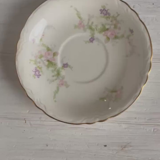 Vintage Homer Laughlin Jean Saucer: Pink Floral Replacement