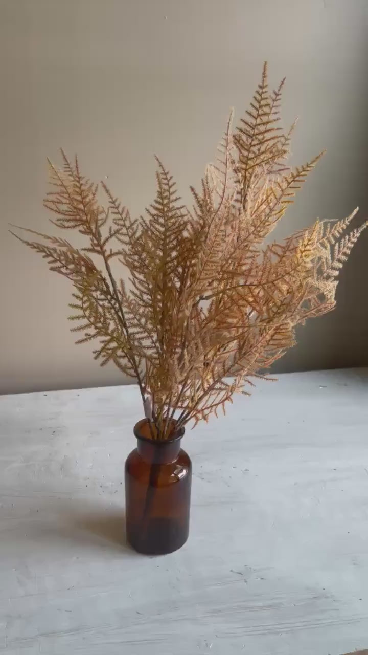 Artificial Fernbank Bush 19" Sandalwood. Fall Faux Greenery. Fall Wreath Supplies. Asparagus Fern. High Quality Foliage. Fall Stems.