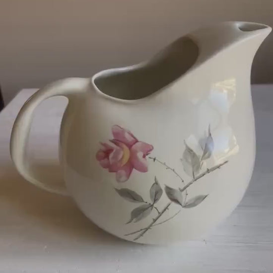 Vintage Ballerina Universal Rosette Ball Pitcher | Mid-Century Farmhouse Pitcher