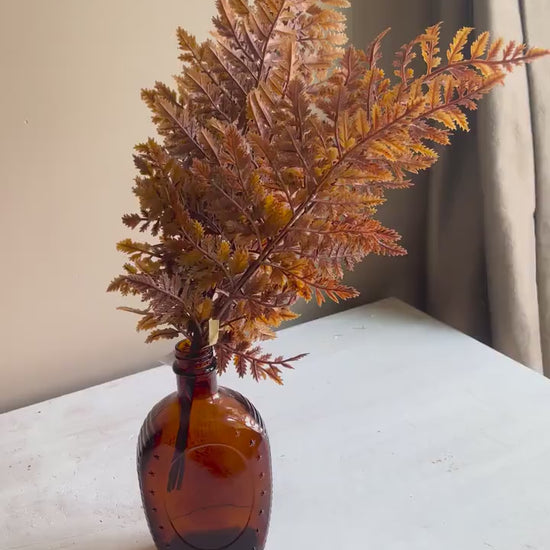 Autumn Fern Bundle | Cinnamon | Fall Greenery | Autumn Wreath Supplies | Faux Brown Fern | Fall Leaves | Fall Decor