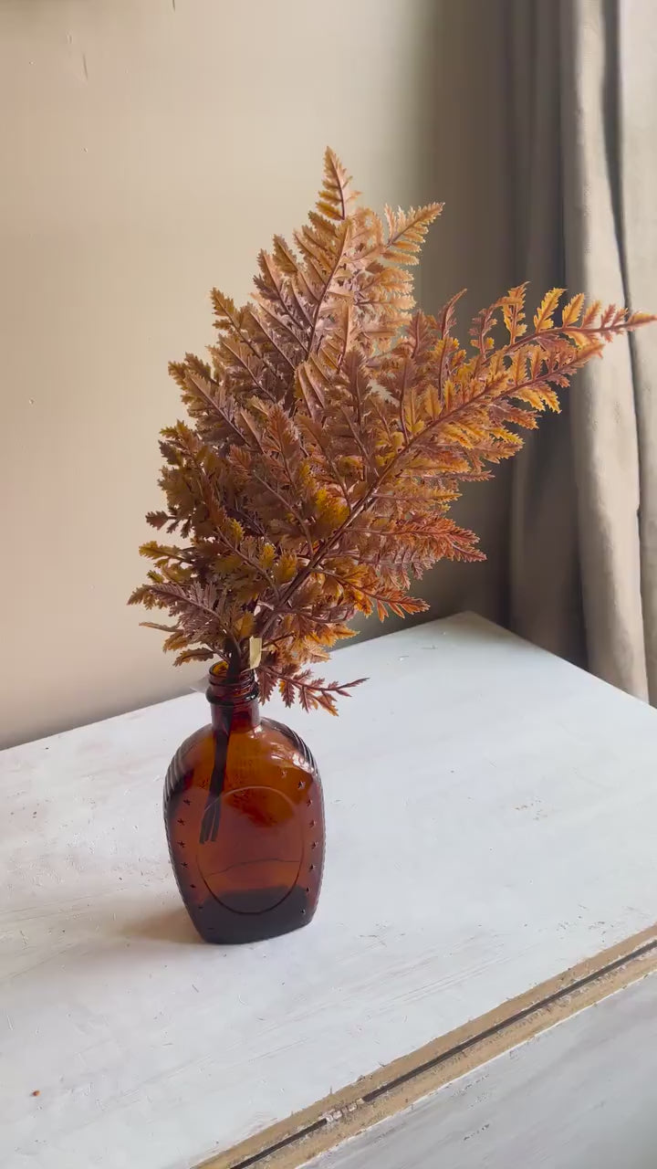 Autumn Fern Bundle | Cinnamon | Fall Greenery | Autumn Wreath Supplies | Faux Brown Fern | Fall Leaves | Fall Decor