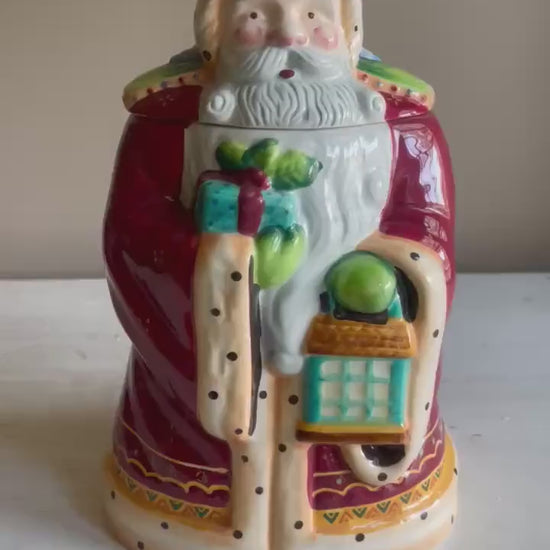 Vintage Santa Claus Cookie Jar: Christmas Kitchen Decor