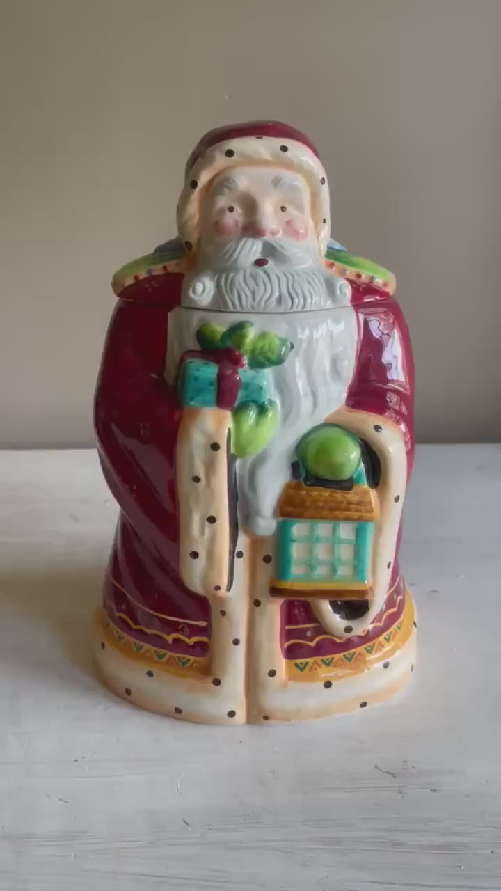 Vintage Santa Claus Cookie Jar: Christmas Kitchen Decor