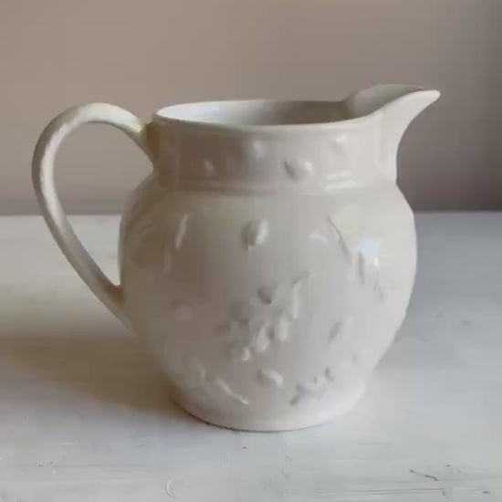 Oakleaf Pitcher - Laura Ashley - Fall Pitcher - Fall Kitchen Decor - Farmhouse Kitchen - Embossed Oak Leaf - Holiday Entertaining
