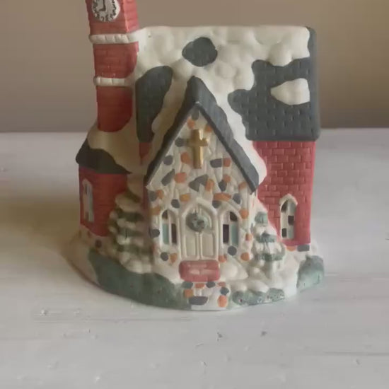 Dickens Collectibles Victorian Church | Lighted Porcelain Christmas Village House