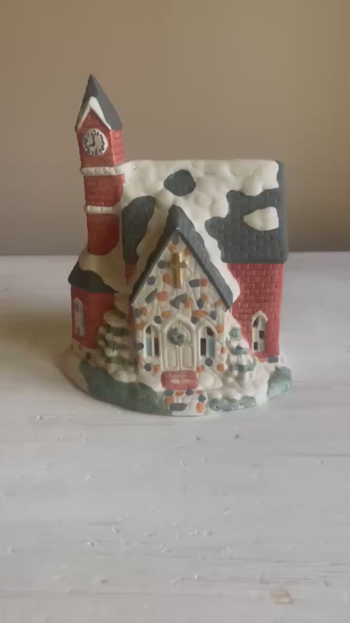Dickens Collectibles Victorian Church | Lighted Porcelain Christmas Village House