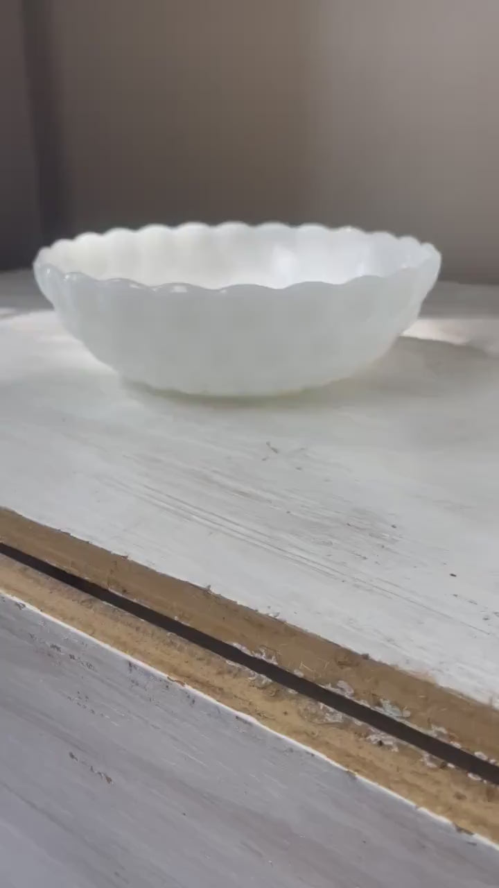 Anchor Hocking Milk Glass Bubble Bowl | Milk Glass Bubble Bowl | Vintage Milk Glass | Milk Glass Bowl | Anchor Hocking Milk Glass