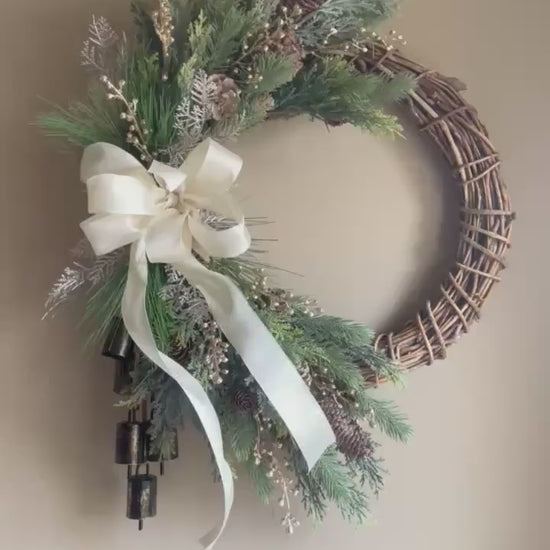 Farmhouse Winter Wreath: Featuring Chambering Bells & Blue Berries