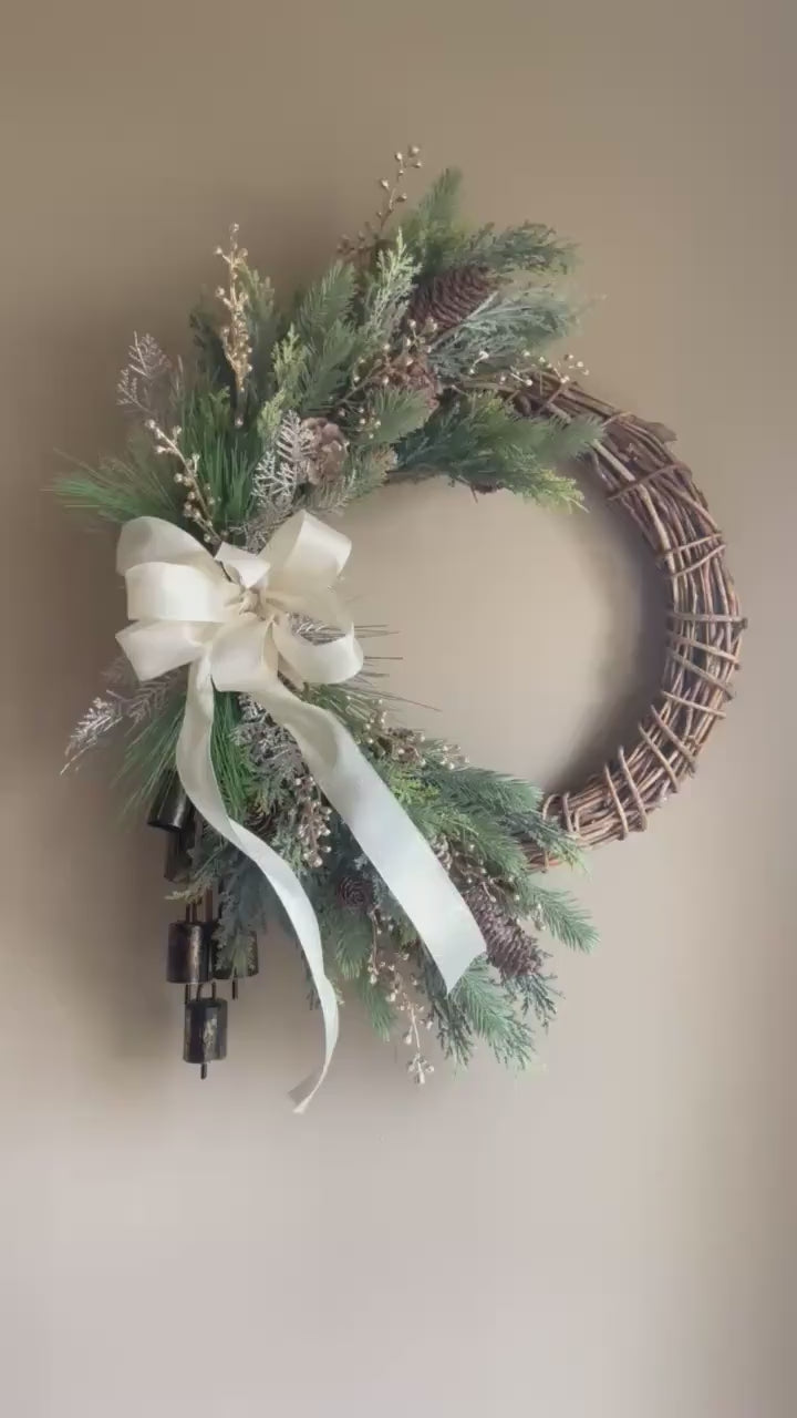 Farmhouse Winter Wreath: Featuring Chambering Bells & Blue Berries