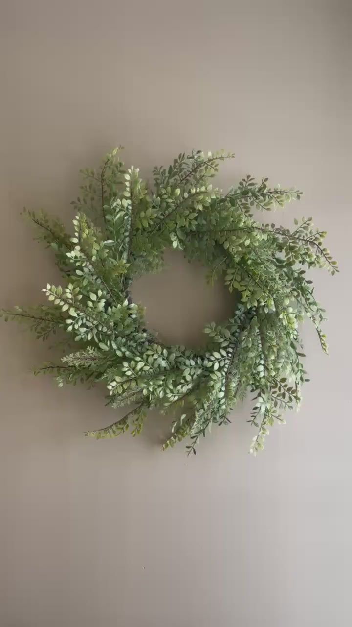 Fern Wreath - Spring Decor - 28-Inch Wreath
