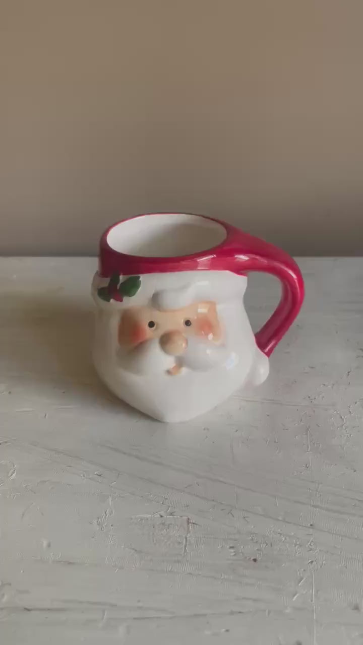 Vintage Santa Claus Coffee Mug: Retro Christmas Holiday Decor