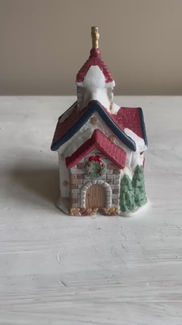 Vintage Dickens Collectibles Red Church: Sugar Creek County Christmas Village Chapel