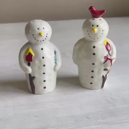 Vintage Snowman Salt & Pepper Shakers | Christmas Salt and Pepper Set | Vintage Christmas | Vintage Salt and Pepper Shaker Set | Snowman