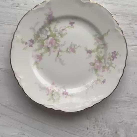 Homer Laughlin China Jean Pattern Plates | Laughlin Jean Dinner Plates | Vintage Floral Plates | Homer Laughlin Jean Salad Plates