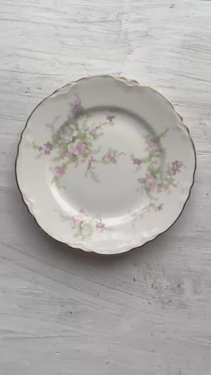 Homer Laughlin China Jean Pattern Plates | Laughlin Jean Dinner Plates | Vintage Floral Plates | Homer Laughlin Jean Salad Plates