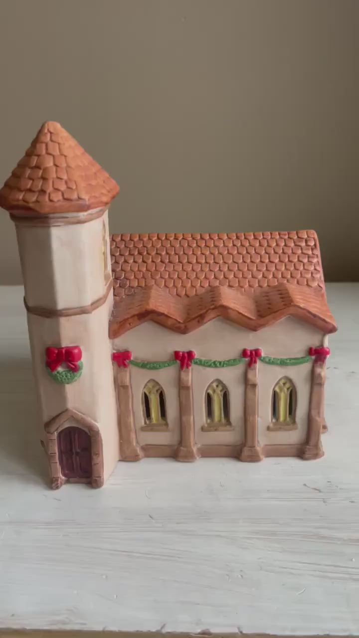 Dickens of London Church | Vintage Christmas Village | Christmas Village House | Christmas Village Chapel